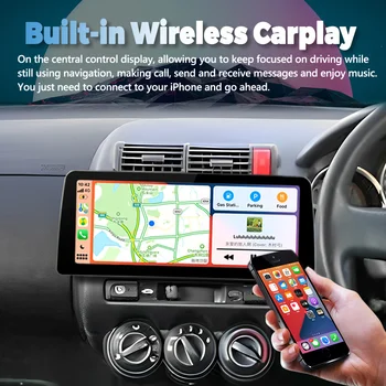 Carplay Kafa Unit12.3inch Geniş Ekran Araba Video Oynatıcı Radyo Stereo Honda Jazz 2005 2006 2008 İçin Android 12 GPS Multimedya