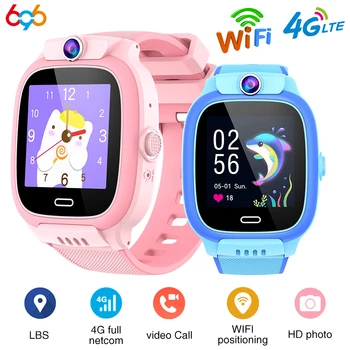 2023 Çocuk 1.44 İnç Görüntülü Görüşme akıllı saat SOS Çocuklar WİFİ Konumu Telefon Saatler Su Geçirmez Hesap Makinesi Öğrenci 4G Smartwatch