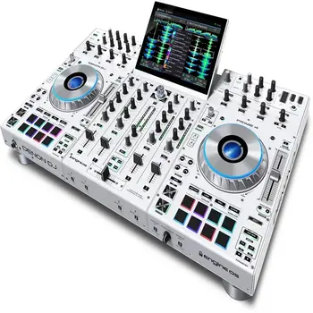 Gönderilmeye hazır Yepyeni Kaliteli DJ Prime 4 Beyaz Sınırlı Sayıda 4 Kanallı DJ mikseri Kontrol Sistemi