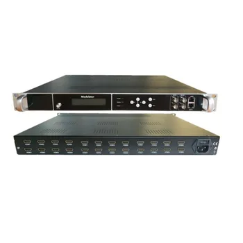 24 Yollu HD MI 8 Taşıyıcılar RF H. 264 Kodlayıcı Modülatör DVBC DVBT ATSC ISDBT Modülasyon Kodlayıcı Modulador