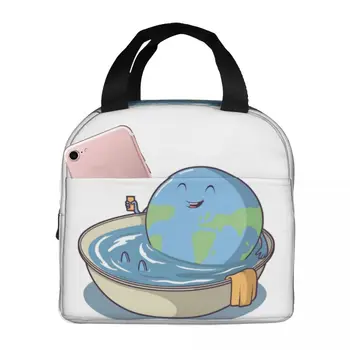 Toprak Relax Sevimli Termal Yalıtımlı Öğle Yemeği Çantası Yalıtımlı bento çantası Kullanımlık Gıda soğutucu çanta Tote yemek kabı Piknik Öğretmen