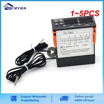 1~5 ADET dijital ekran termostat sıcaklık ve nem kontrol termometre higrometre kuluçka denetleyicisi DC12V24V AC220V