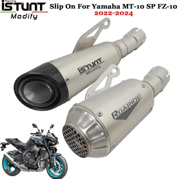 Motosiklet Egzoz Kaçış Sistemleri Yamaha MT10 MT-10 SP FZ10 FZ-10 2022 2023 Değiştirmek Bağlantı Borusu Karbon Fiber Susturucu Örgü