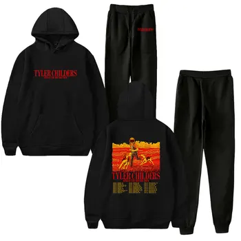 Tyler Childers Göndermek Hounds Tur Hoodie koşucu pantolonu İki Parçalı Set Tişörtü + Sweatpants Moda Giyim Kadın erkek Seti
