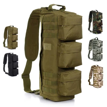 Naylon Açık Spor Taktik Askeri Seyahat kamp Yürüyüş Sırt Çantası basit omuz çantası Sling Göğüs Messenger tırmanma