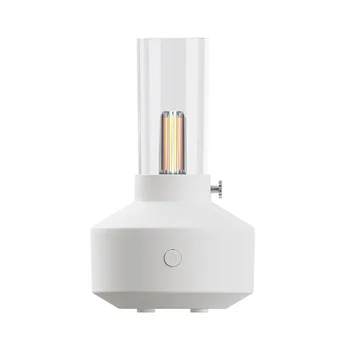 Retro ışık difüzör uçucu yağ led filamanlı lamba gece lambası 150Ml hava nemlendirici çalışma 5-8 Saat ev için beyaz
