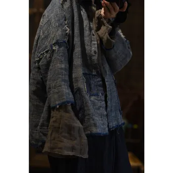 Retro Kadın Ceketler 2023 Sonbahar Hırka Uzun Kollu Cepler Moda Gevşek Bayan İnce Ceket Kadın YoYıKamomo