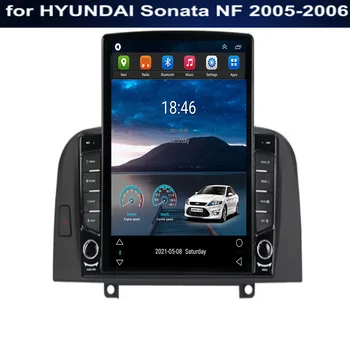 Tesla Tarzı 2Din Android 12 Araba Radyo HYUNDAİ Sonata NF 2005-2006 İçin Multimedya Video Oynatıcı GPS Stereo Carplay DSP RDS