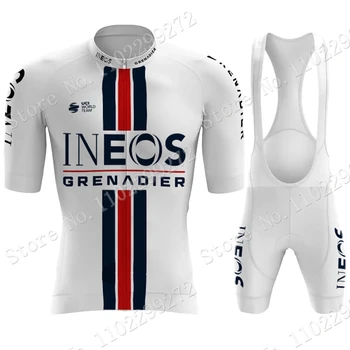 Ineos Grenadier Takımı 2023 Bisiklet Jersey Seti İNGİLTERE Dünya Şampiyonu Beyaz Giyim Yol Bisikleti Gömlek Takım Elbise Bisiklet Üstleri Ropa Ciclismo