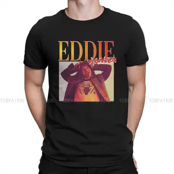 Eddie Munson HELLFİRE ÜYE kafatası Stranger Şeyler Onbir Korku Filmi Erkekler T Gömlek Pamuk Moda Crewneck Harajuku Giysi