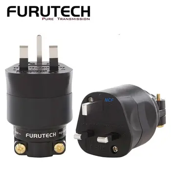 furutech FI-UK 1363(G) / 1363 (R) fiş HİFİ ses kablosu konektörü Bakır altın kaplama rodyum 13A sigorta IEC İngilizce priz