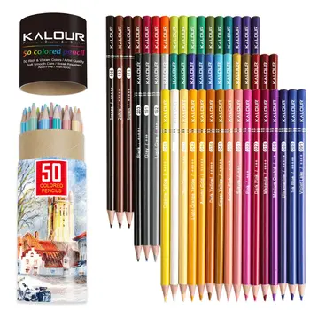 50 Adet Renkli kalem seti Profesyonel Güzel Sanatlar El Boyalı Graffiti Renkli Kurşun Kalem Sanat Malzemeleri Öğrenci için Yeni Başlayanlar