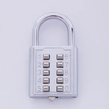 Anti-Hırsızlık Düğmesi Kombinasyonu Asma Kilit Haneli Itme şifreli kilit Çinko Alaşım Güvenlik Kilidi Bavul Bagaj Kodlu Kilit Dolap Kabin