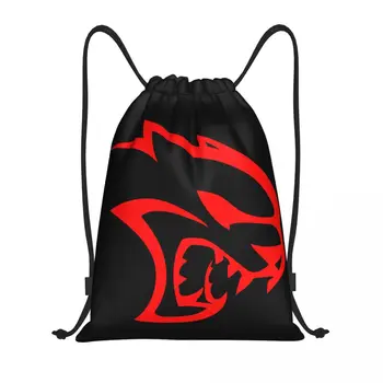 Özel Kırmızı Hellcats İpli Çanta Erkek Kadın Hafif Süper Kahraman Spor Salonu Depolama Sırt Çantası