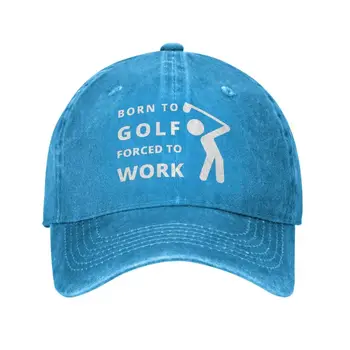 Klasik Pamuk Doğan Golf Zorla Çalışmak beyzbol şapkası Erkekler Kadınlar Ayarlanabilir Komik Golf Tırnak Golf Baba Şapka Performans