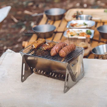 Açık Taşınabilir Karbon Barbekü soba Piknik Bahçe partisi Pişirme teras kamp seyahat katlanabilir Mini BARBEKÜ ızgara