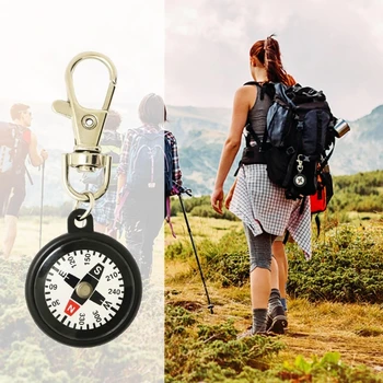 Mini Survival Pusula Taşınabilir Açık Kamp Yürüyüş Cep Navigator Macera Anahtarlık Pusula Tırmanma Ekipmanları