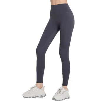 Lu Yeni Yüksek Bel Kadife Yastıklı Taban Yoga Pantolon kadın Açık Koşu Kalça Yükseltme Cep Egzersiz egzersiz pantolonları Tayt Tayt