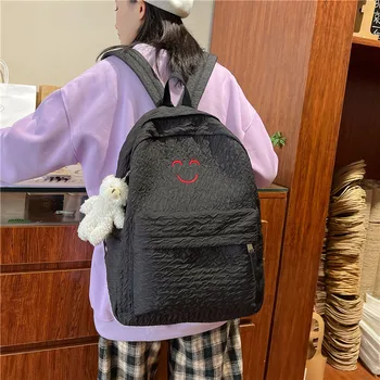 Moda Kadın Sırt Çantası Sevimli Baskı okul çantası Kızlar için Naylon seyahat sırt çantaları Büyük Kapasiteli Okul Çantalarını
