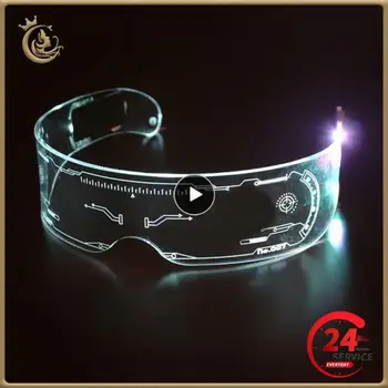 1 ~ 6 ADET LED Işıklı Gözlük Elektronik Vizör Gözlük Light Up Gözlük Prop Festivali KTV Bar Partisi Performans Çocuk Yetişkin