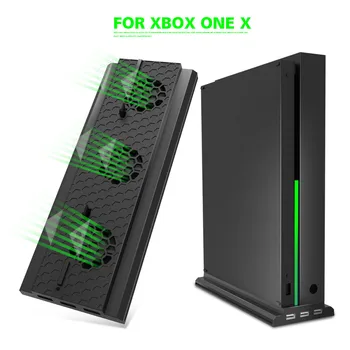 Dikey stant Ana Soğutma Fanı Standı Tutucu Harici Soğutucu 3 USB Bağlantı Noktası Hayranları Xbox One X Oyun Konsolu için