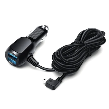 2 in 1 Dash kamera araba şarjı Ayrılabilir 12V-24V Çift USB Dizüstü Otomotiv Sürüş Kaydedici Çakmak Güç Kablosu
