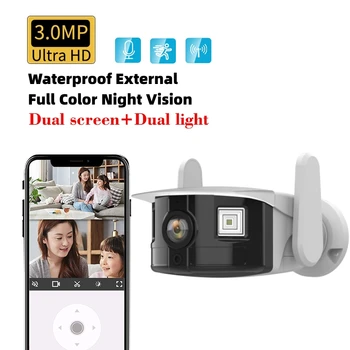 HD 3MP Wifi Ev Gözetim Kamera İnsansı Algılama 5MP 2 Yönlü Ses Akıllı Ev Tam Renkli gece görüşlü güvenlik Kamera