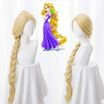 Y2K Karışık Prenses 120cm Uzun Düz Sarışın Süper Uzun Cosplay Peruk Rapunzel Sentetik Saç Anime Peruk + Peruk Kap