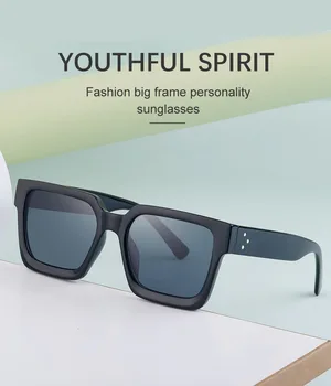 Lüks Marka Tasarım plaka Güneş Gözlüğü Kadın Retro Ayna Güneş Gözlüğü Erkekler Büyük Çerçeve Gözlük kız Unisex Kare UV400