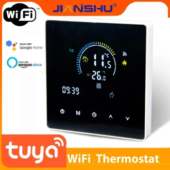 Jıanshu Wifi Termostat 220V Sensörü İle Tuya Akıllı Ev sıcaklık kontrol cihazı Odası sıcak zemin termostatı Kazan Akıllı Yaşam App