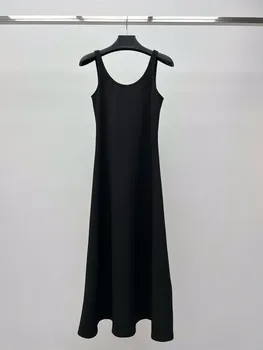 Orijinalin yeni 2023 hatları Bir kelime kolsuz küçük siyah elbise 0731
