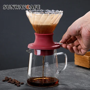 Kahve Akıllı Damlatıcı Seti Filtreler Kahve Makinesi Üzerine Dökün Konik Daldırma El Demlenmiş Yeniden Kullanılabilir cam filtre kahve filtreli fincan