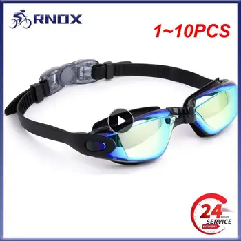 1~10 ADET Profesyonel Renkli Çocuk Silikon yüzme gözlükleri Anti Sis UV yüzücü gözlükleri Su Geçirmez Silikon Yüzmek Gözlük