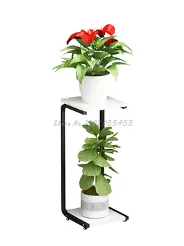 Kapalı çiçek rafı Raf Balkon Yeşil Turp Çiçek Raf Oturma Odası Modern Minimalist Zemin Lambası Lüks saksı rafı