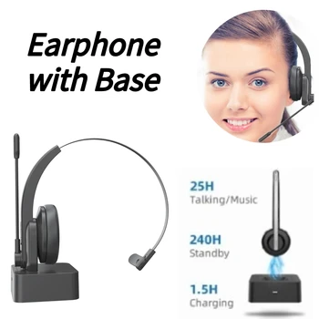 OY631 Kablosuz Kulaklık Bluetooth mikrofonlu kulaklıklar Gürültü Önleyici Kafa monte Kulaklık Araba Kamyon Şoförü için Çağrı Merkezi