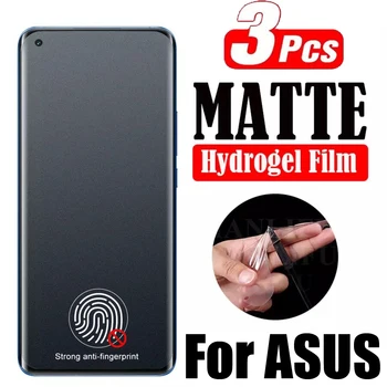3 ADET Mat Ekran Koruyucu için ASUS Rogphone 5 5S 6 7 Pro 2 3 Yumuşak Hidrojel Film ASUS Zenfone 7 8 için koruyucu Film Cam Değil