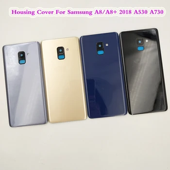 SAMSUNG Galaxy A8 A530 A530F A8 + Artı A730 A730F 2018 Arka Cam Pil Kapağı Arka Kapı Konut Paneli Kılıf İle Kamera Lens