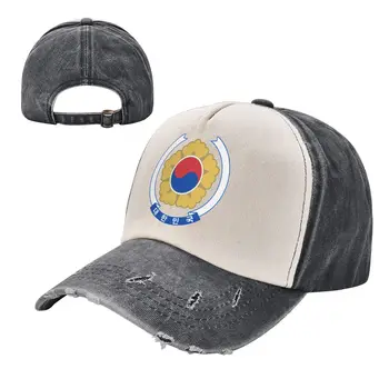 Amblemi Güney Kore Renk Engelleme Sıkıntılı beyzbol şapkası baba şapkası Erkekler Kadınlar Vintage Yıkanmış Pamuk Kamyon Şoförü Ayarlanabilir Hediye