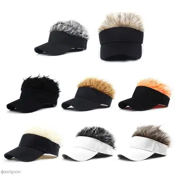 Beyzbol şapkası Çivili Saçlı Peruk beyzbol şapkası Çivili Peruk Erkekler Kadınlar Casual Muhtasar Güneşlik Ayarlanabilir Güneşlik 2023