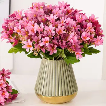 Yapay çiçek Gerçekçi İpek Kumaş Güzel görünümlü Sahte Çiçek Buketi Simüle Şezlong Zambak Oturma Odası Kaynağı