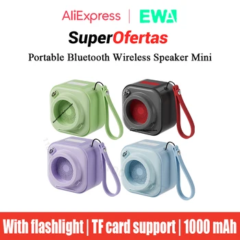 EWA Masaüstü Ses kablosuz bluetooth Hoparlör Mini Stereo Açık Kamp Carry-on Hoparlör Uygun Retro Yaratıcı Hediye için