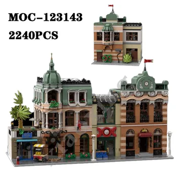Klasik MOC-123143 Otel 2240 Adet için Uygun 10297 Yetişkin Kraliyet Sergi Yapı blok oyuncaklar Çocuk DIY Yılbaşı Hediyeleri