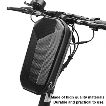 4L Bisiklet Ön deri çanta Elektrikli scooter Bisiklet kolu Çantası Sert kabuk eva gidon çantası Bisiklet aksesuarları
