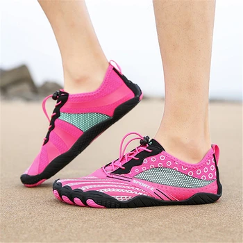 Yeni Aqua Ayakkabı Erkekler Yaz Nefes plaj sandaletleri Çabuk Kuruyan su ayakkabısı Kadın Spor koşu ayakkabıları Balıkçılık Sörf için