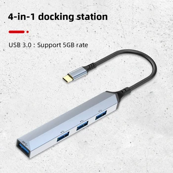 USB Tip C Hub USB 3.0 2.0 4 Port OTG Adaptör Çoklu Splitter Adaptörü Laptop Aksesuarları İçin Xiaomi Lenovo Macbook Hava Pro