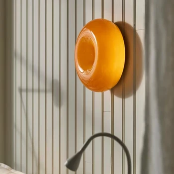 Iskandinav Çörek Tasarımcı duvar lambası Bauhaus Retro ışık oturma odası yatak odası başucu atmosfer duvar çoğaltma aydınlatma cihazı