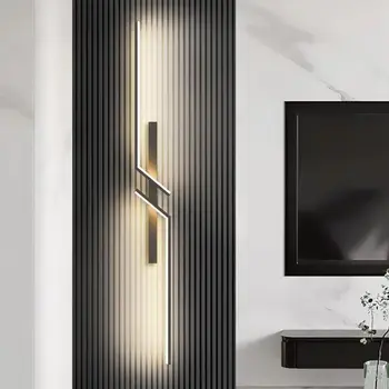Led duvar Lambası Modern Minimalist yatak odası lambaları Başucu Oturma Odası çubuklu ızgara Kanepe Lobi TV arka plan aydınlatması Dekorasyon