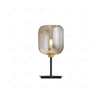 Iskandinav Minimalist cam lamba çalışma yaratıcı yatak odası sergi salonu ışık lüks italyan tasarımcı Modern otel dekoratif lamba