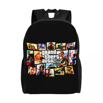 Grand Theft Auto Macera Oyunu seyahat sırt çantası Erkek Kadın Okul Bilgisayar Gizli Sakli Konusmalar GTA Koleji Öğrenci Sırt Çantaları