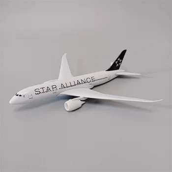 20 cm Alaşım Metal Hava Star Alliance Havayolları B787 Uçak Modeli Boeing 787 B787 Airways Diecast Hava Uçak Modeli w Standı Uçak
